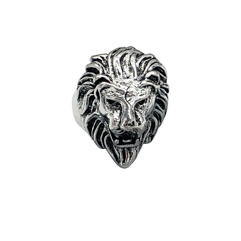 Винтажное кольцо ZRM кольца в стиле хип-хоп с головой льва для мужчин панк