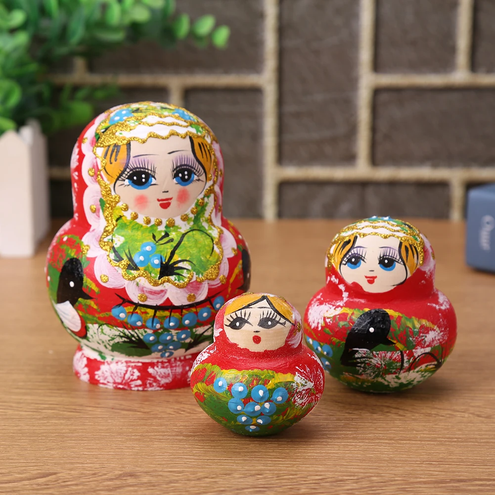 5/10-Layers Houten Russian Nesting Doll Matryoshka Poppen Voor Kinderen Brithday Geschenken Decor Poupée De Nidification Russ - купить по