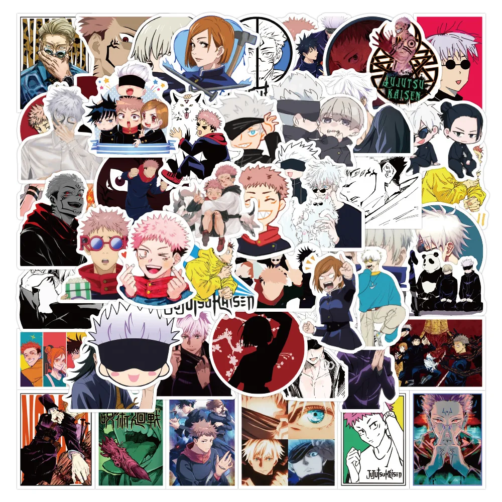 

10/30/50 Pcs Jujutsu Kaisen Anime Graffiti Stickers for Laptop Skateboard Bike Helmet Luggage Motorcycle Waterproof Decal Toy