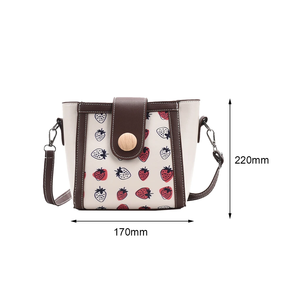 

Vintage Women's Bags PU Leather Printing Shoulder Crossbody Messenger Bag Casual 2021 New Female Shopper Small Handbags Purse