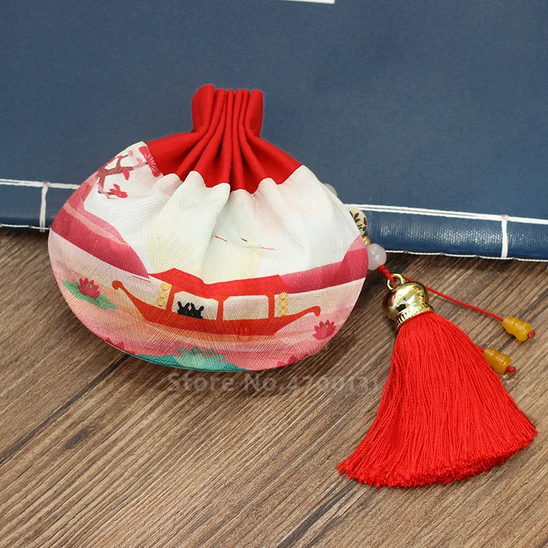 Кошелек с Саше в китайском стиле традиционный атласный винтажный кошелек Hanfu