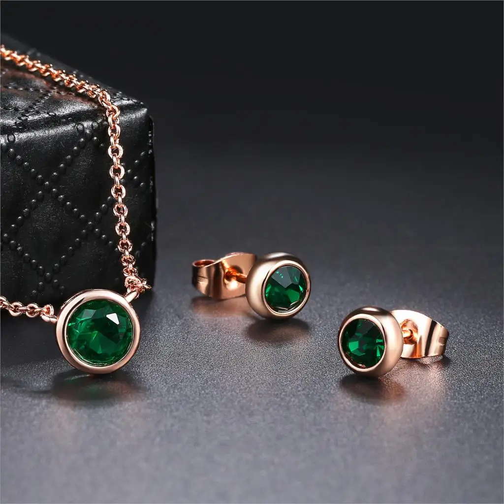 Классический ювелирный набор для женщин классический простой стиль Кристалл AAA +