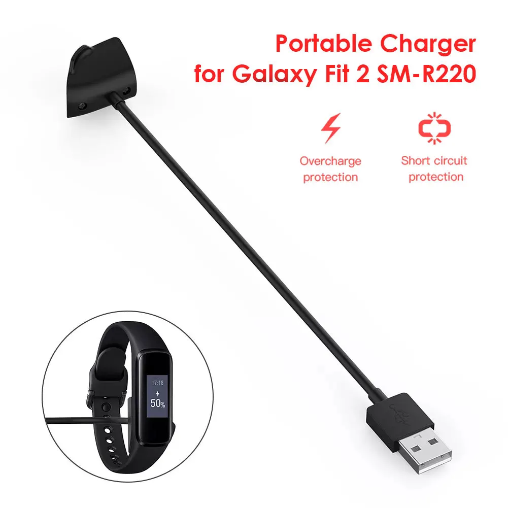 

Charging Cable Dial Wristwatch Fashionable Present For Samsung Galaxy Fit 2 SM-R220 Wristband Power Cord Cradle Wire