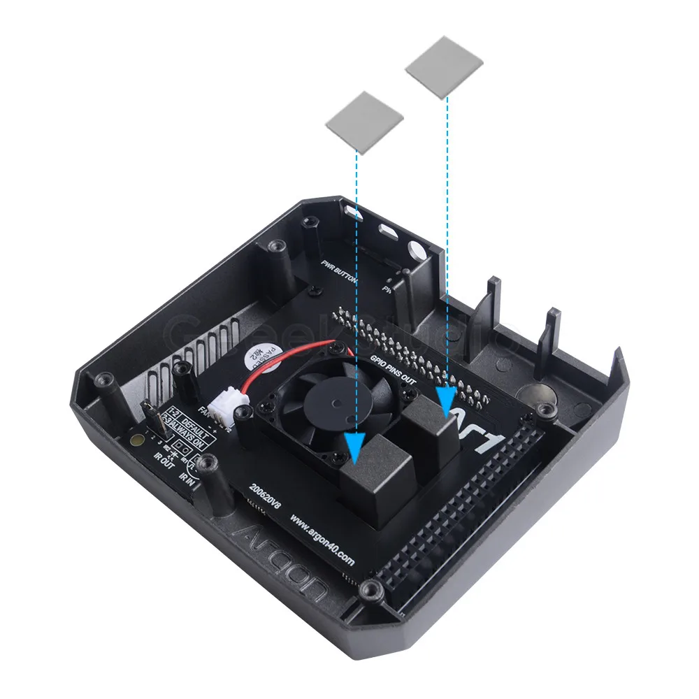 Raspberry Pi 4 Алюминиевый Чехол Из Металла ABS корпус коробка с вентилятором теплоотвод