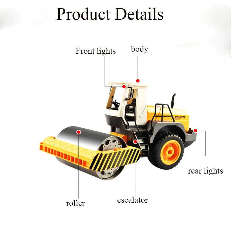 Double E E522  RC Road Roller Engineering Truck 1:20 Remote Control  Wireless Construction Vehicle Boy Hobby Toy Gift enlarge