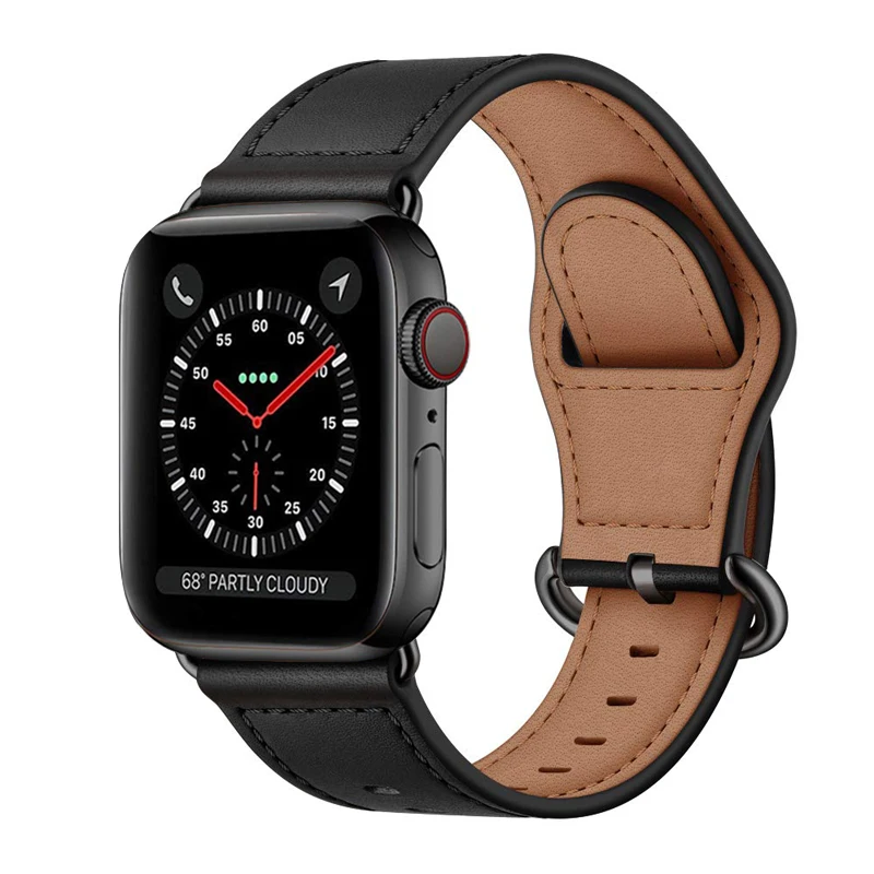 Кожаная Петля для apple watch series 6/5/4/SE/3/2/1 ремешок 42 мм 44 38 40 Аксессуары браслета