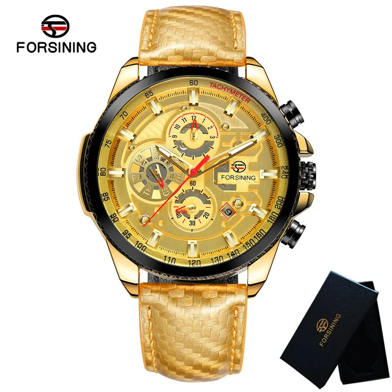 FORSINING мужские наручные часы военные спортивные лучший бренд класса люкс из
