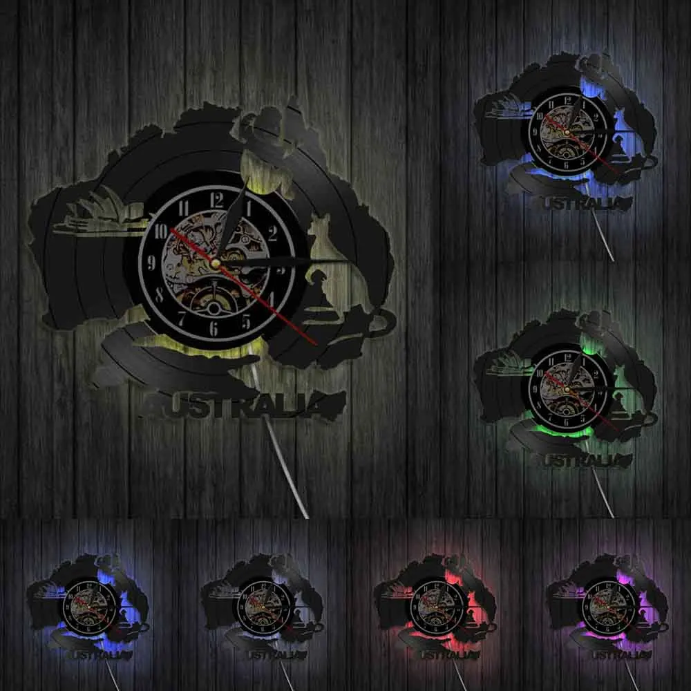 Настенные часы с австралийскими символами настенные в Сиднее опера дом кенгуру
