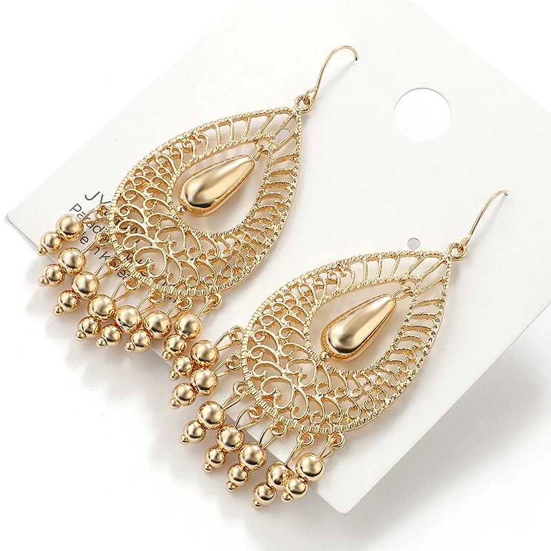 AENSOA Bohemian Ethnic Water Drop Tassels Earrings For Women Vintage Temperament Elegant Long Pendant Fashion Jewelry | Украшения и