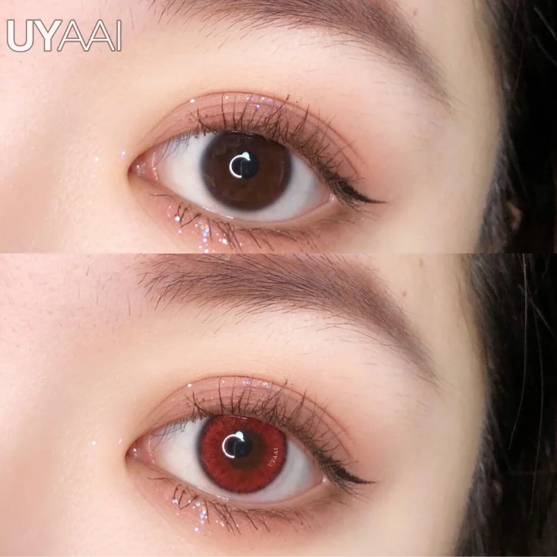 uyaai 2pcspair vampire series twilight eyes vampire eyes red lenses coloed contact lenses for cosplay natural color lens free global shipping