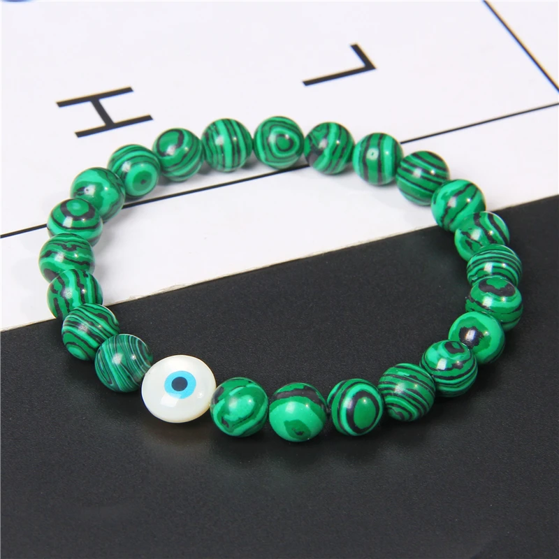 Натуральный камень оникс вулканические бусины браслет модные Турецкий Дурной