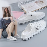 half slippers women summer new breathable mesh womens shoes fashion casual style outer wear semi supporting womens shoes