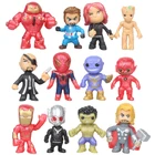 12 шт.компл. новые Q Мстители Мини-фигурки Халк Тор Человек-паук экшн-Фигурки игрушки Супергерои модели игрушки для детей рождественские подарки