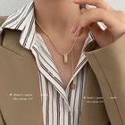 Темпераментный микро-набор Овальный Кулон овальной формы длинное ожерелье модная цепочка для свитера для женщин и девушек ювелирные изделия аксессуары 2021 подарок Вечерние
