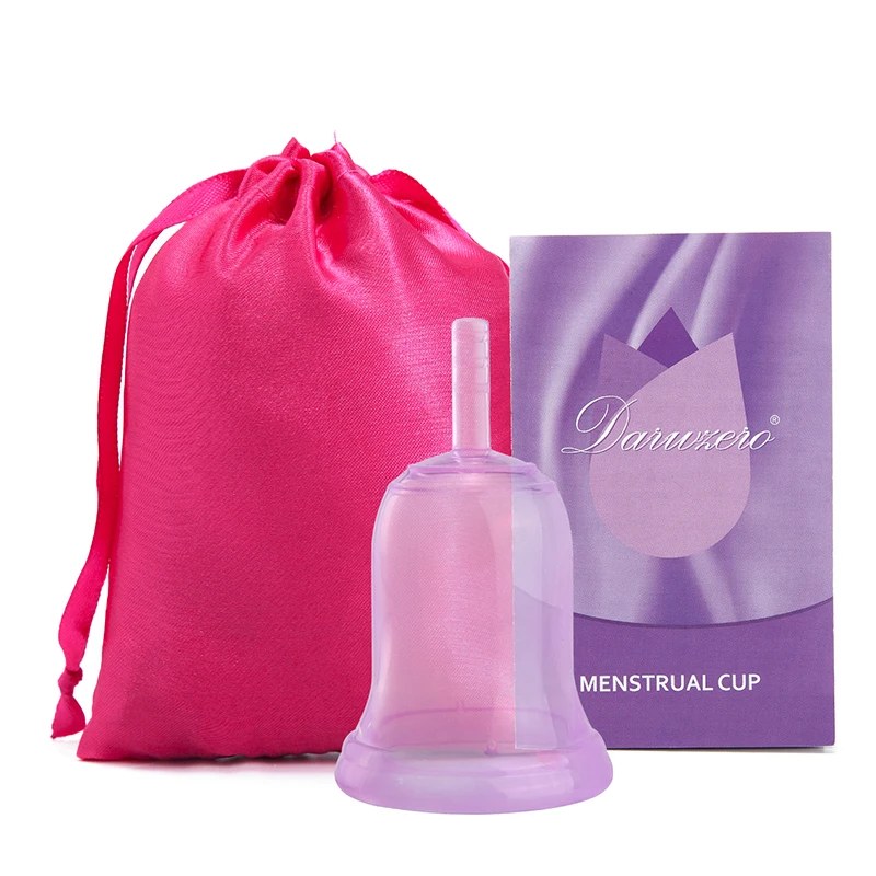 1Pc-1colthbag-Purple Жидкая медицинская силиконовая менструальная Чашка мягкая Жидкая силиконовая женская гигиеническая менструальная чашка Женская Дамская менструальная чашка - Цвет: 1Pc-1colthbag-Purple