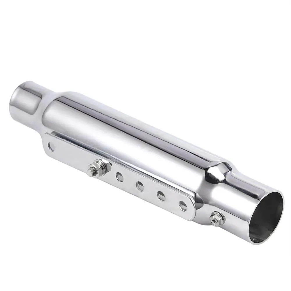 Универсальный мотоциклетный глушитель AUTOUTLET серебристый для выхлопной трубы 12