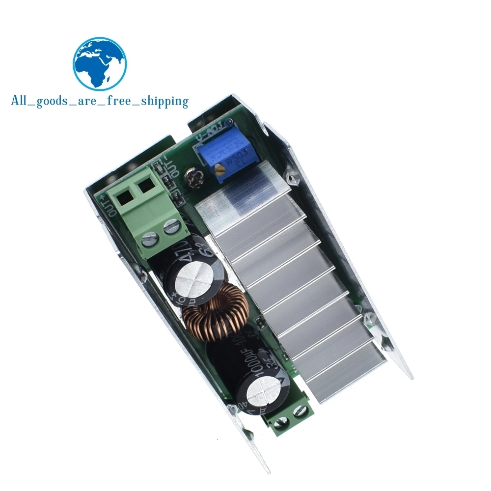200W макс DC-DC повышающий преобразователь постоянного тока 6 V-55 V 10A Регулируемый повышающий Напряжение Зарядное устройство Питание модуль с Алюминий Оболочка Чехол Коробка