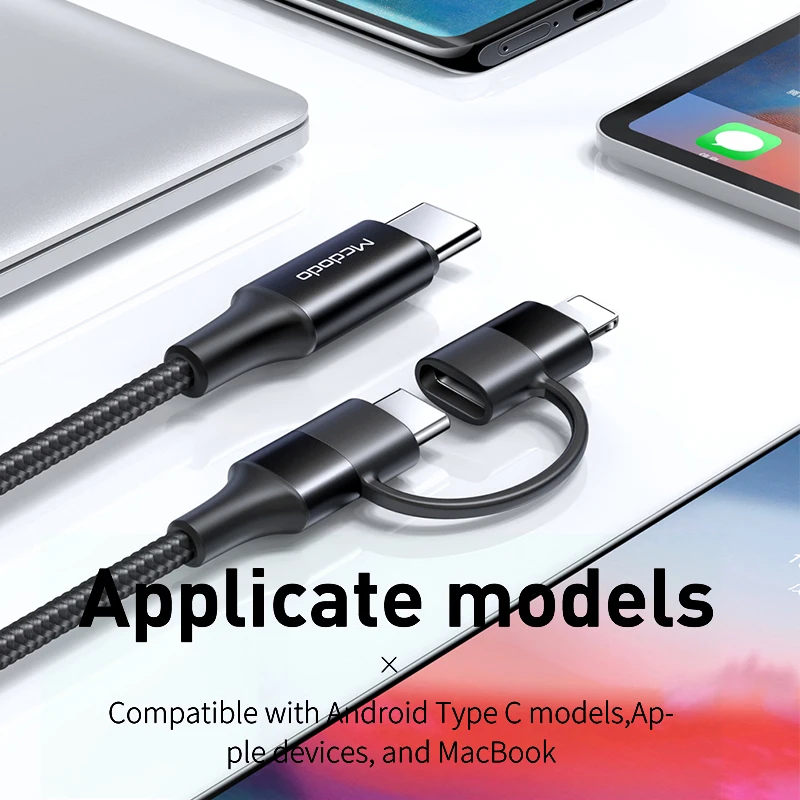 USB-кабель Mcdodo 2 в 1 с поддержкой быстрой зарядки и передачи данных 100 Вт | Мобильные
