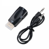 hdmi compatible to vga cable converter male to famale converter adapter 3 5 mm jack audio hd 1080p for pc laptop tablet