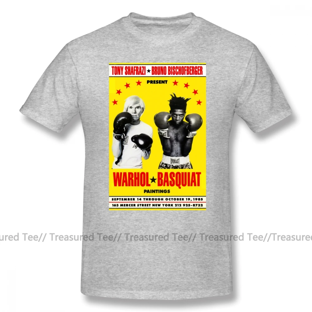 Basquiat футболка Basquiat Warhol Poster T-Shirt 5x футболка с коротким рукавом Хлопковая мужская забавная Футболка с принтом