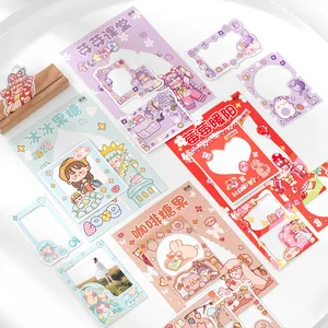 Mohamm 30 листов ручная роспись мультфильм фоторамка стикер милый Сделай Сам Украшение скрапбукинг бумага