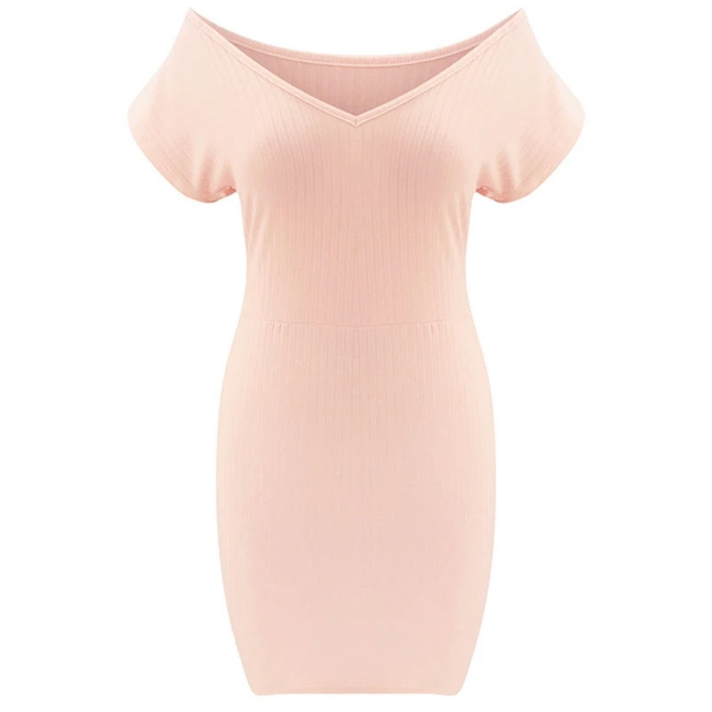 

Peatacle 2020 Sexy Summer Style V-neck Slim Women Dress Ladies