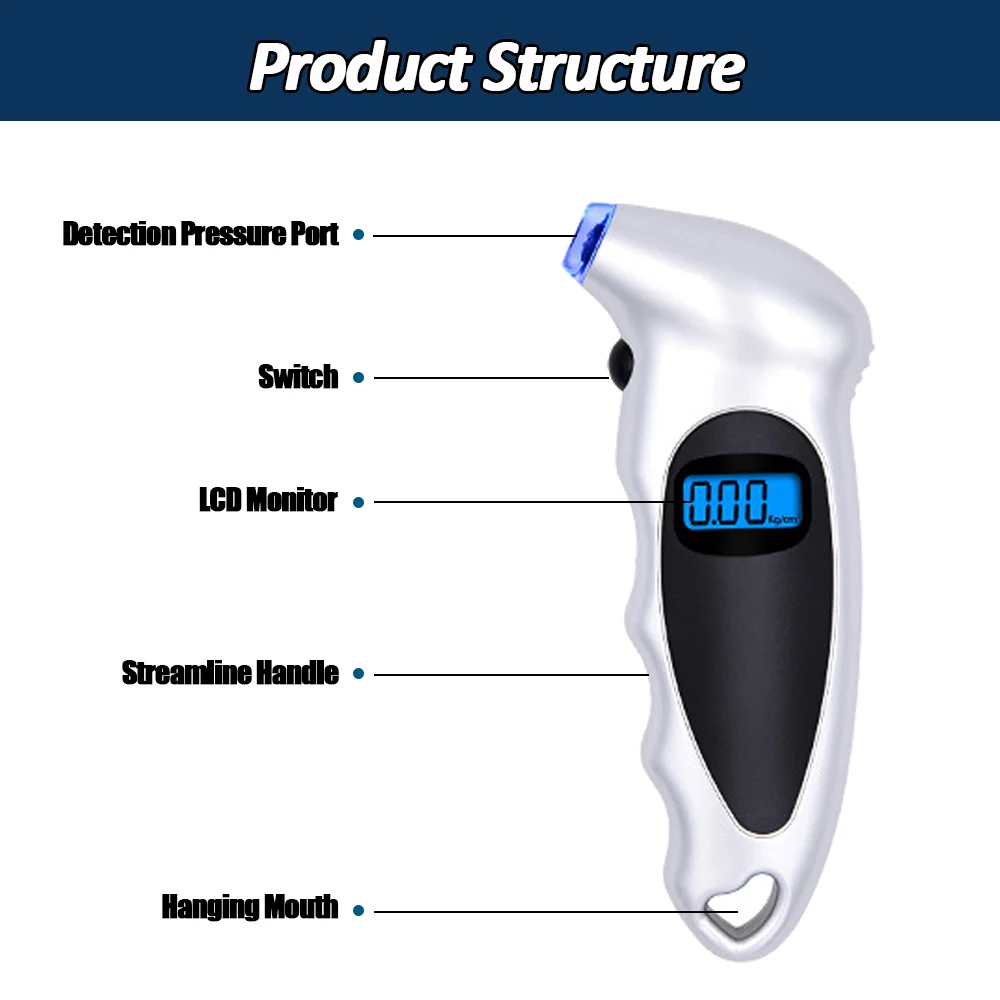 Измеритель давления в шинах 0 150 PSI мини цифровой датчик велосипедах