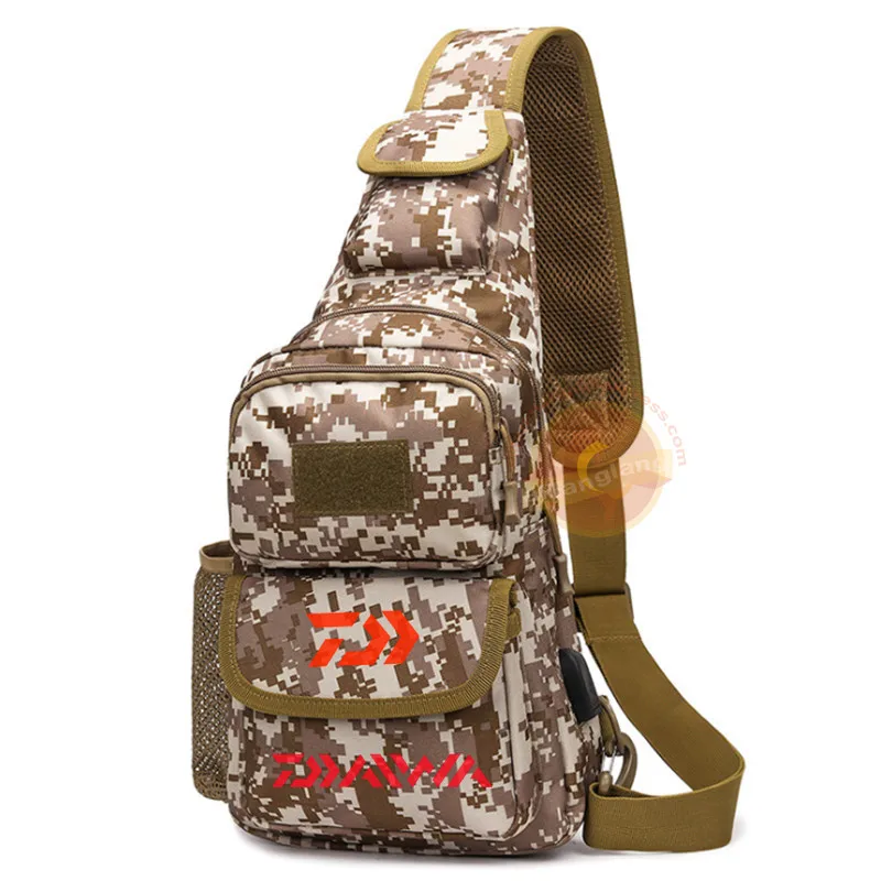 

New Tactical Camouflage Camera Pack Women Messenger Daiwa Fishing Bag Men Outdoor Sport Bags Waterproof Nylon Saddle Fishing Bag