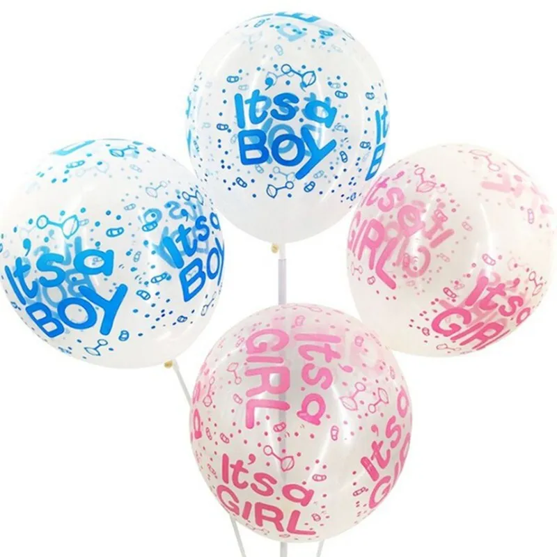 100 шт./лот это девушка мальчик латексные шары пол раскрывает детский душ вечерние