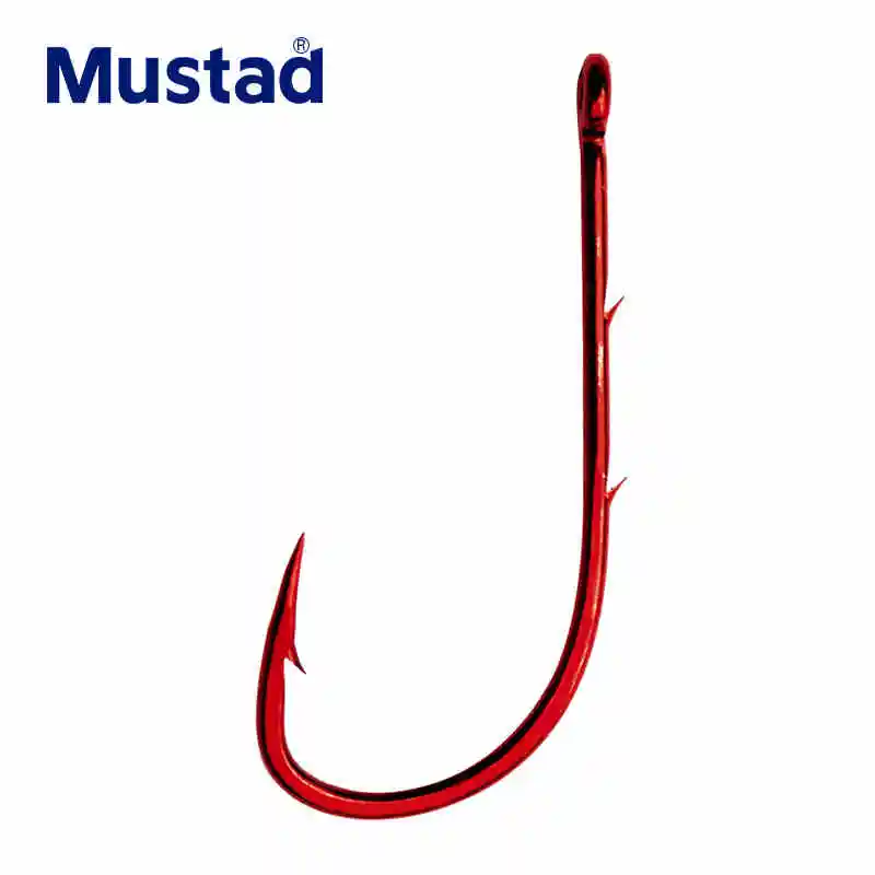 Крючки Mustad для живой рыбалки 92668NP NR крючок с бородкой из высокоуглеродистой стали