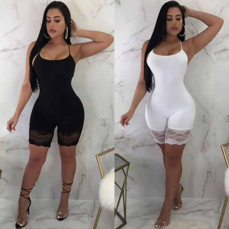 

Sexy Women Casual Sleeveless Bodycon Romper Jumpsuit Club Bodysuit Short Pants
