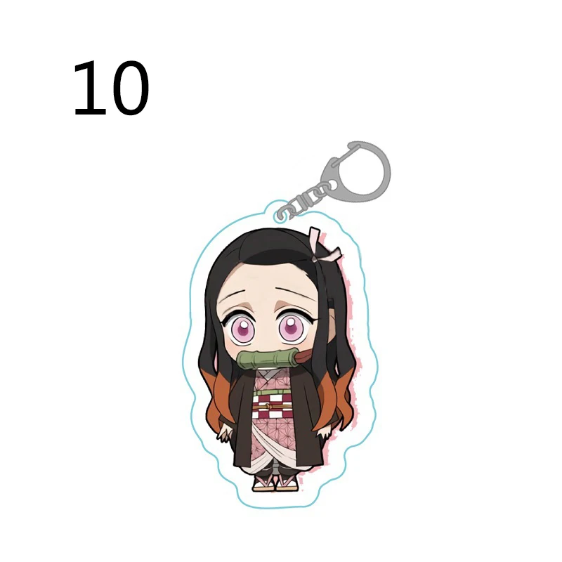 Kawaii Cute Косплей демона Key украшение из колец Demon Slayer аниме акриловый брелок Аниме