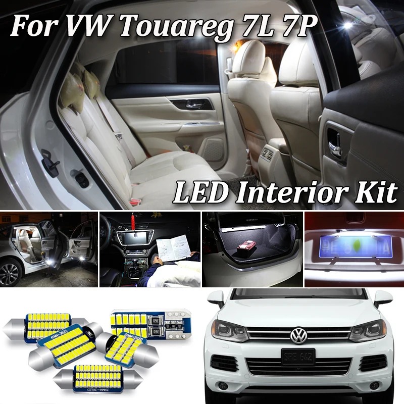 Белая безотказная CAN шина для VW Volkswagen Touareg 7L 7P светодиодсветодиодный внутренняя