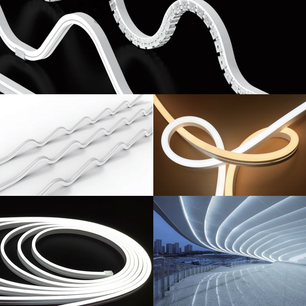 1/2/3/4/5m гибкие неоновые знак силикагеля трубки светильник мягкая труба лампы