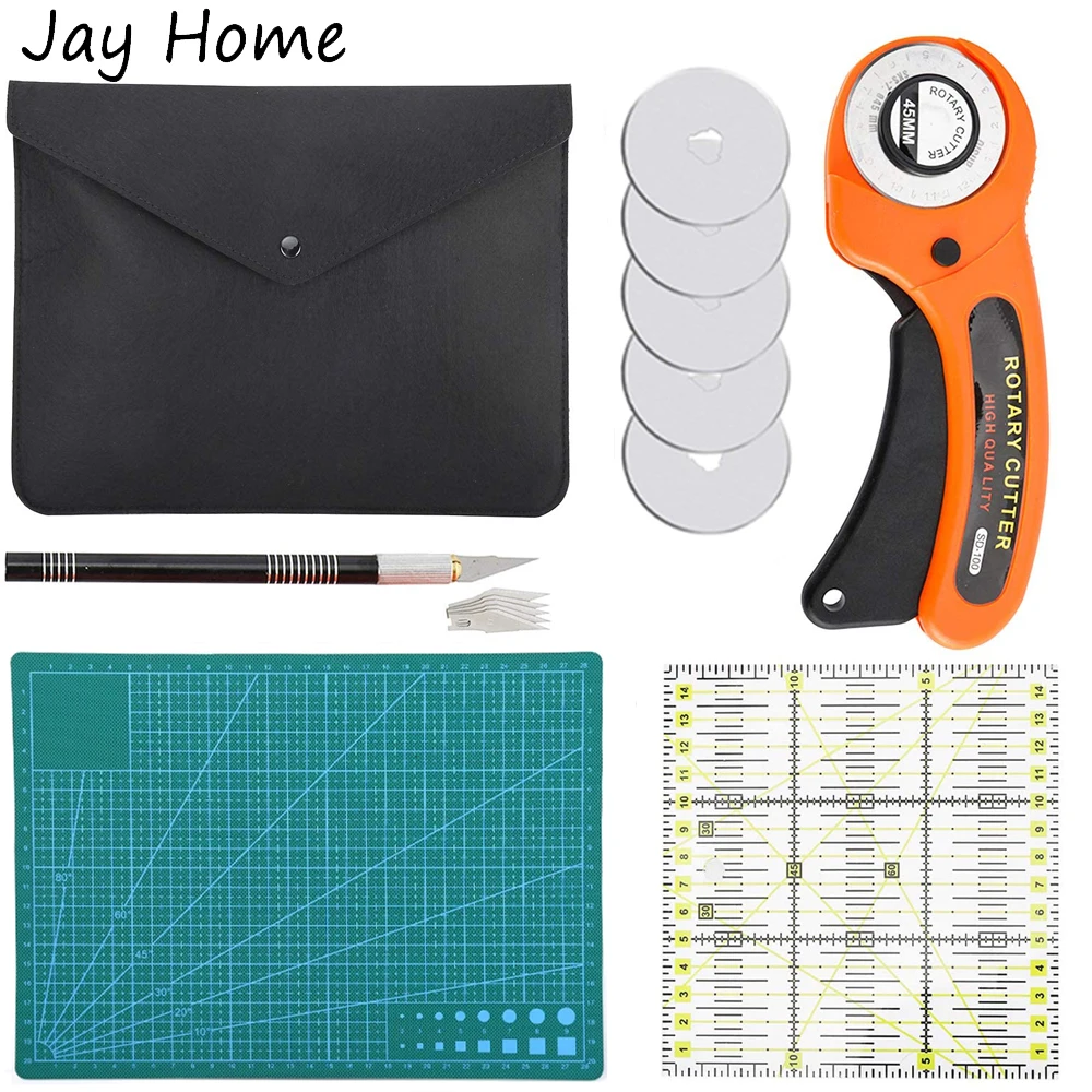 5 шт. режущий инструмент для шитья 45 мм вращающаяся линейка резак разделочный нож