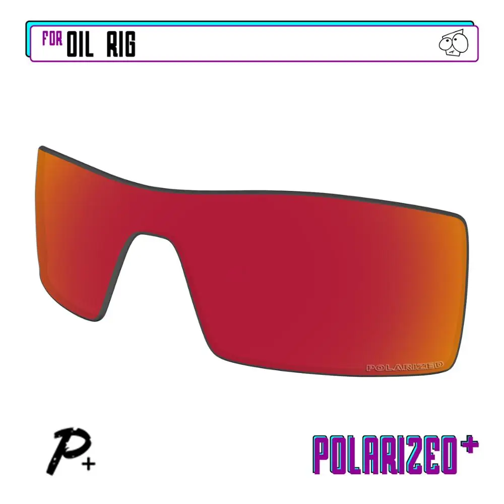 

Замена поляризованных сменных линз EZReplace для солнечных очков Oakley Oil Rig-Red P Plus