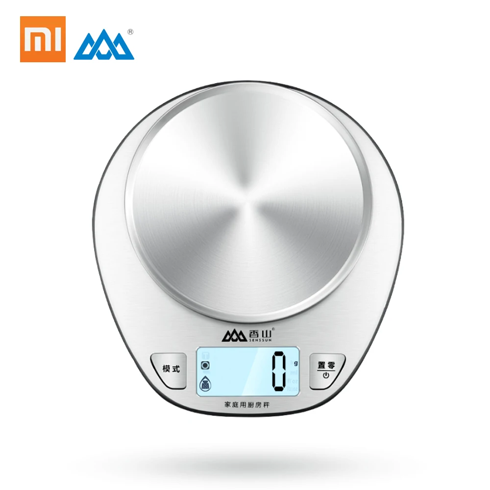 Xiaomi Senssun кухонные весы для еды электронные весовые высокоточные весы пищевая диета цифровые весы кухонные ЖК-дисплей EK518 1 г-5 кг