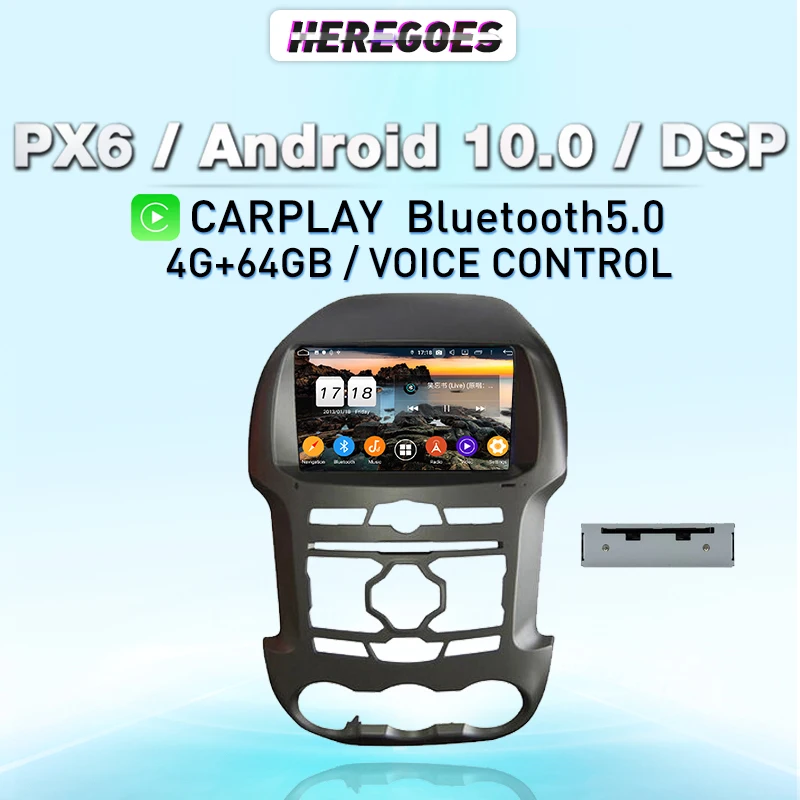 Автомобильный DVD плеер Carplay 1280*720 PX6 Android 10 0 для Ford Ranger F250 2011 2012 2013 2014 2015 навигация GPS