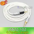 LN006537 8 Core с серебряным покрытием OCC кабель для аудио Technica ATH-M50x ATH-M40x ATH-M70x