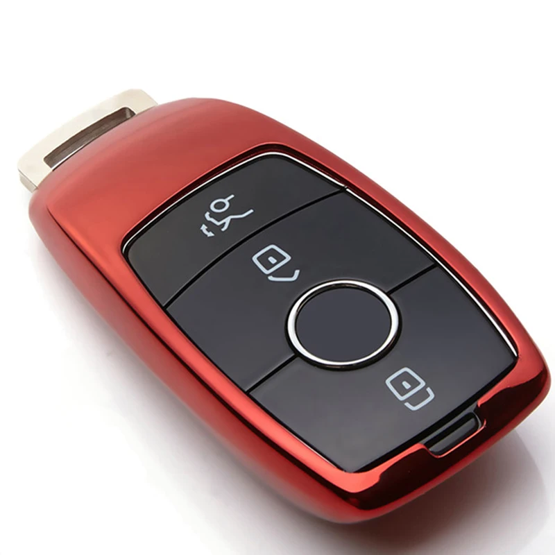 6 Colors TPU Car Key Cover Case Cap For Mercedes Benz 2017 E Class W211 W213 2018 S E320 W203 Chain Ring Shell Styling | Автомобили и