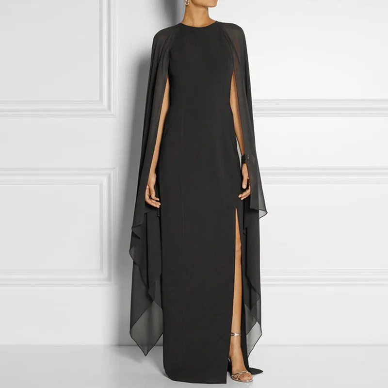 Женское длинное платье большого размера 5XL модное сексуальное шифоновое