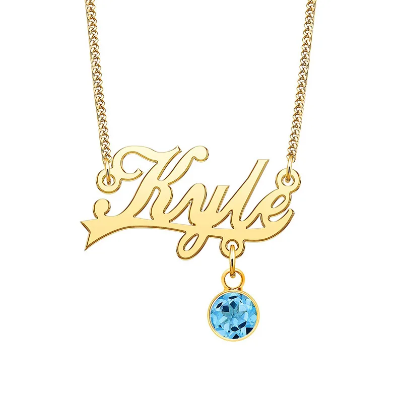 

Женское Ожерелье с кулоном из нержавеющей стали, с буквами и именем