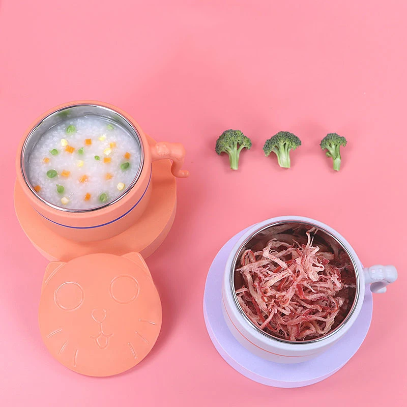 Посуда для кормления ребенка столовая тарелка из нержавеющей стали нескользящая