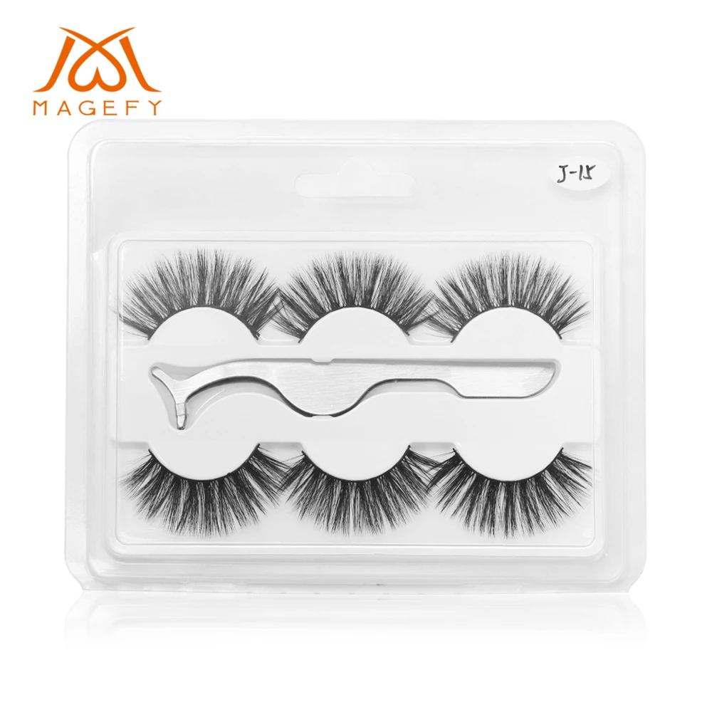 3 pairs style-J15 MAGEFY 3/7/9/10 пар 3D искусственной норковые ресницы натуральных длинных накладных ресниц драматический высокое качество накладные ресницы для наращивания ресниц - Цвет: 3 pairs style-J15