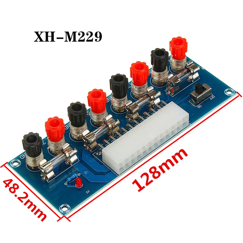 

1pcs XH-M229 Desktop PC Chassis Power ATX Transfer to Adapter Board Supply Circuit Outlet Module 24Pin Output Terminal 24 Pins