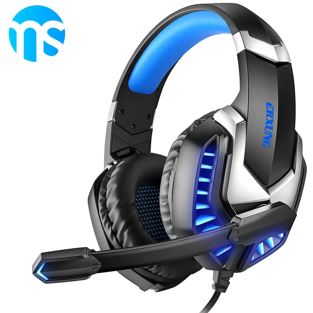 

MS Headphone Professional Gaming E-Sports Headset With Controls Convenient 2 Jack Cable E-Sports Chicken Dinner Wired Headset
