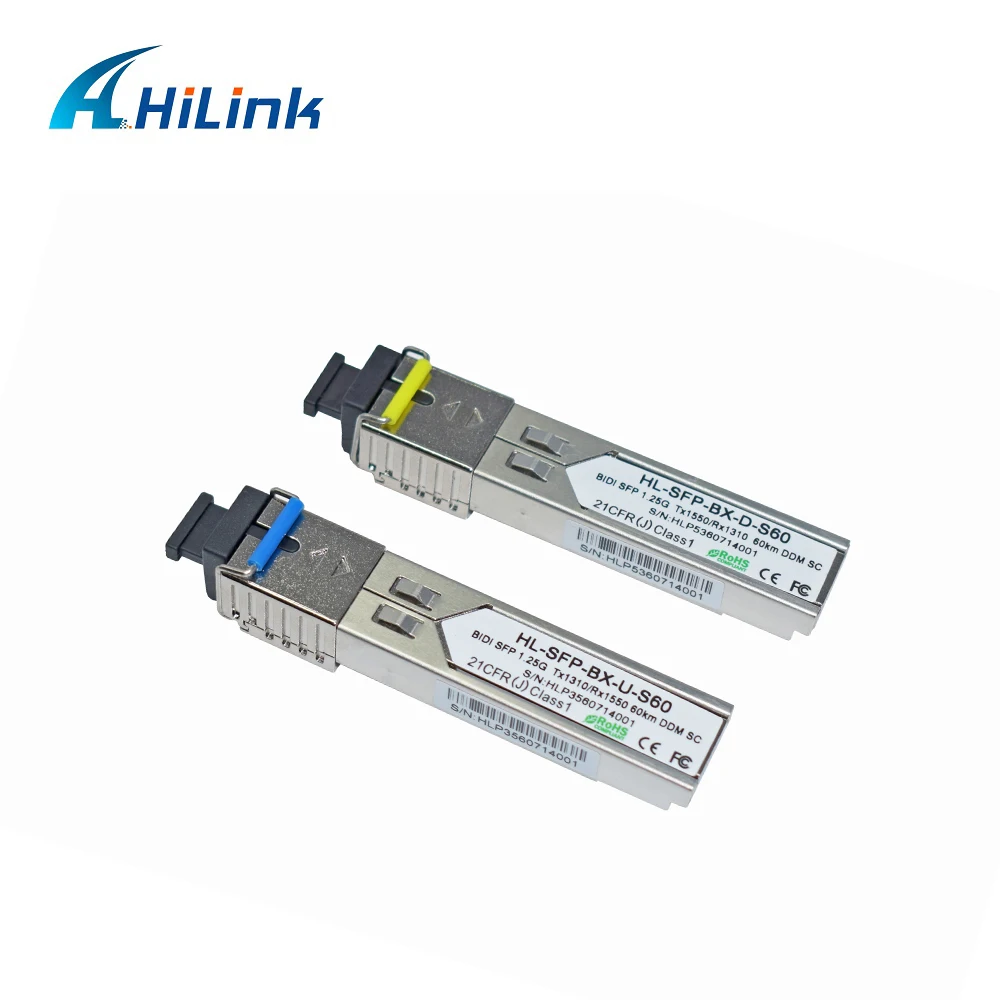 Бесплатная доставка SFP 1 25 ГБ BiDi BD 1310 нм 60 км DDM SC LC коннектор дополнительный