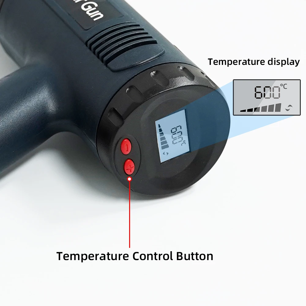 Термопистолет Электрический с регулируемой температурой и ЖК-дисплеем |