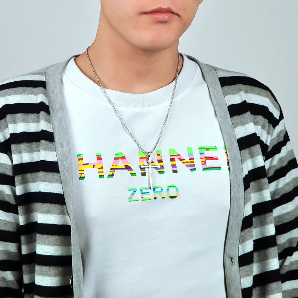 В богемном стиле с простым настоящим 925 серебряный крест кулон длинное ожерелье