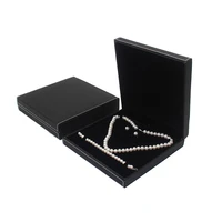 large velvet jewelry ring earrings necklace gift display box luxury pu leather big jewellery set storage case